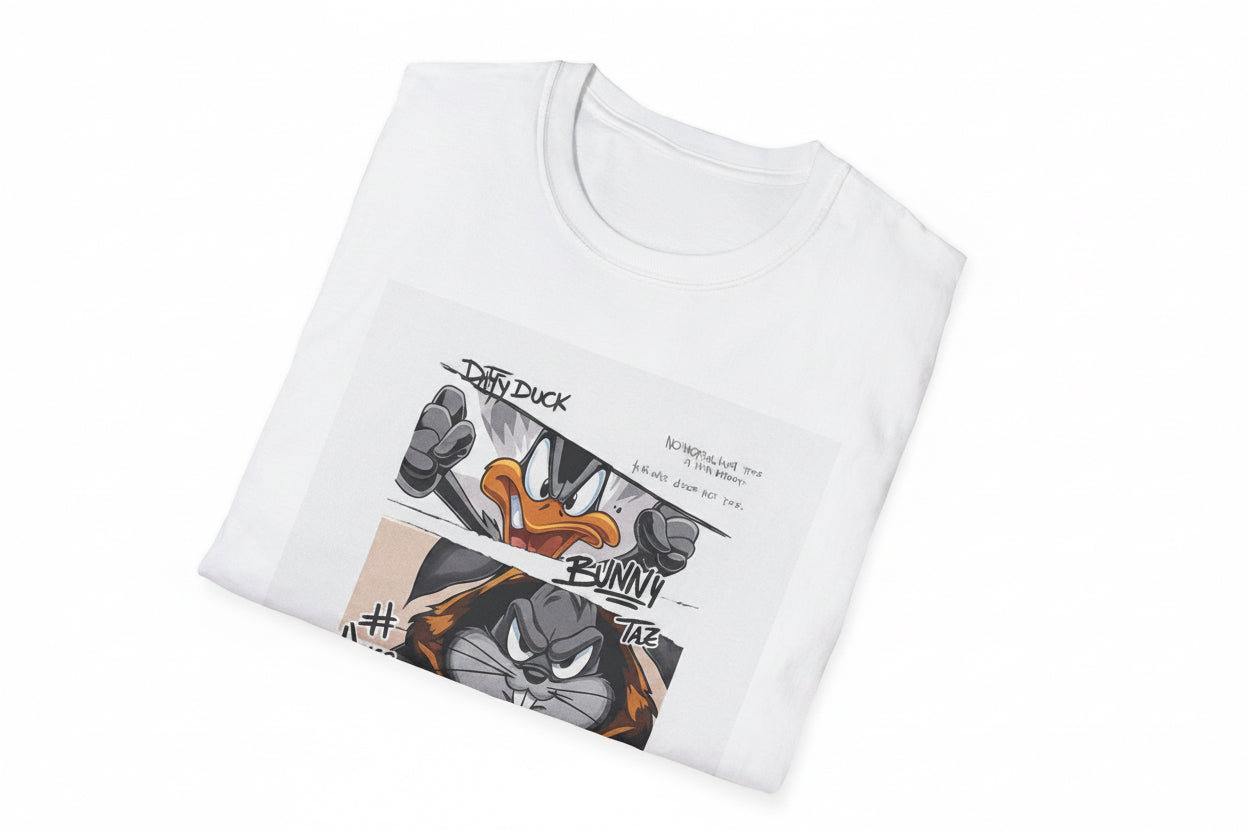Looney Tunes Collage T-Shirt — Daffy, Bugs & Taz Retro Graphic Tee